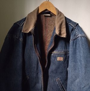 Dickies Denim Jacket Blanket Lined Corduroy Collar